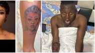 Mixed reactions as die-hard fan tattoos BBNaija star Mercy Eke's face on his arm