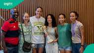 WAFCON: Super Falcons star Ashleigh Plumptre introduces dad to her 'social media mum'