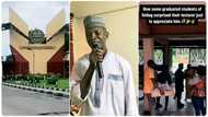 Years after graduation, former UNILAG students storm lecturer's office with gift in video