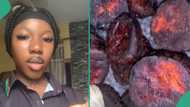 Nigerian lady cries out, shows fried plantain and eggs she prepared for her boyfriend's mother