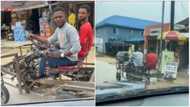 Two Nigerian men test drive car with no bodywork in viral video, they say it's their Lamborghini