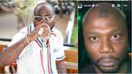 "This one get girlfriend like this?" Reactions as Davido acknowledges fan who tattooed 30BG on his forehead