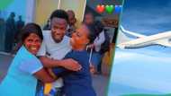 Nigerian man reunites with family at the airport, they hug him excitedly
