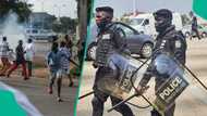 'Free Nnamdi Kanu' protest: Residents stranded as heavy security barricades major Abuja roads