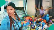 Nigerian lady who packed boxes of provisions for NYSC orientation camp goes viral, Nigerians react