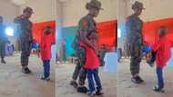 Gallant little boy salutes soldier mum in video as she gets promoted, netizens applaud him
