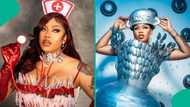 Toyin Lawani rocks dress made with 1000 syringes to celebrate Halloween: "Beyond my expectation"