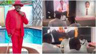 Kanayo at 60: Photos, videos as plenty of money rains at Nollywood actor's star-studded birthday party