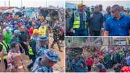 Photos emerge as Obi visits Onitsha market hours after fire incident, promises victims total support