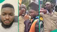 Dad cries as son graduates from school against all odds, emotional video trends online