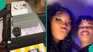 Pretty lady surprises her man with expensive birthday gifts, he dances