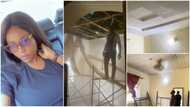 Lady transforms her bedroom in dad's house, employs carpenters to fix POP, makeover video trends