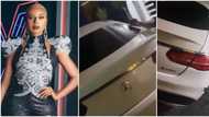 Hard work pays: Nigerians react as TV host, Nancy Isime, acquires Benz worth millions of naira