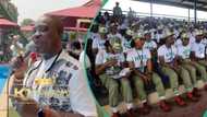 "You are our pride": KWAM 1 advises NYSC corps members in Ijebu, entertains them in fun video