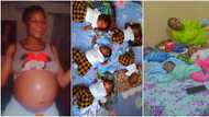 "5 kids at once": Final year student who gave birth to quintuplets posts video of the children, goes viral
