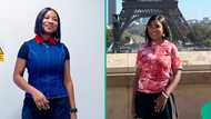 Nigerian lady remembers late father after travelling to Paris: "I wish my dad was alive"