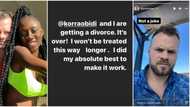 Dancer Korra Obidi’s oyinbo husband announces that they’re getting divorced days after welcoming 2nd child