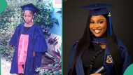 Law graduate recreates throwback photo showing when she graduated from nursery school