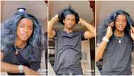 See hair wey girls dey buy 700k: Reactions as handsome young man flaunts his long natural hair in viral video