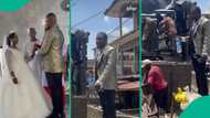 Businessman who attended wedding as best man leaves venue after his truck arrived with goods