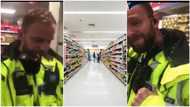 Nigerian 'scatters' UK supermarket, tells policeman he wants his money back in video, many react