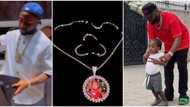 Na this kain daddy person suppose get: Reactions as Davido acquires diamond pendant, chain for Ifeanyi