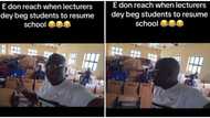 "Please manage & come to school": Nigerian lecturer drops pride, makes video to beg his students to return