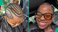 Nigerian lady shares photos of N40k 'all back' hairstyle she made, people criticise her