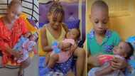"The same gender": Nigerian mum flaunts her 2 sets of twins, video melts hearts