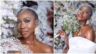 Court wedding fashion: Actress Ini Dima-Okojie weds beau in stylish bridal ensemble