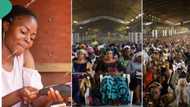 “Are those ushers or nurses?”: POS lady comes to church’s full service with her machine for business