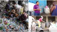 Lady leaves US after 13 years just to collect waste plastic materials in Nigeria