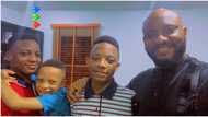 Leave the kids out of this: Backlash as Yul Edochie shares photo of him & his 3 sons, calls them his soldiers