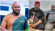 I love these great men: Yul Edochie hails dad Pete and firstborn of their family as they pose in rare photo