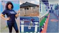 "Done and Dusted": Lady finishes 3 flats, interlocks compound, puts multiple water tanks for tenants