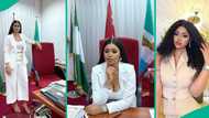 "You don switch to APC?" Fans ask as Regina Daniels shows office at Senate Chambers, Abuja