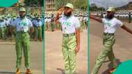 NYSC member goes viral after showing off incredible marching skills during orientation camp