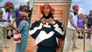 Burna Boy personally distributes foodstuffs to vulnerable families in his community, Port Harcourt