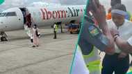 Ibom Air shares details as officials drag passenger out of aircraft, announces punishment