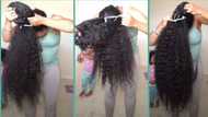 "How many years is it?" Lady with very long natural hair packs it in video, people gush over beauty