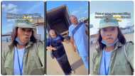 "They are like this in real life": Daughter shows parent's playful moment in public