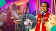 Pastor Chris Oyakhilome wears crown, royal robe as he makes grand entrance to his 62nd b'day party