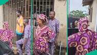 Woman who has been abroad for 11 years returns to Nigeria with her children, reunites with mum