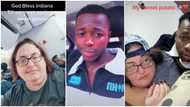 He was emotional: Video shows moment Oyinbo lady left Nigerian man she met online for the US, stirs reactions