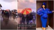 Despite heavy downpour, Mercy's fans give her grand welcome in Imo (photo, video)