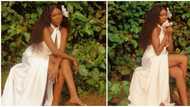 Birthday glam: BBNaija star Vee dons pristine white look as she clocks new age