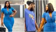 "Bros, wetin you dey look?" Curvy actress Destiny Etiko queries male colleague for staring at her waist