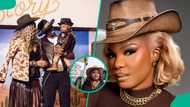 Iyabo Ojo's grandson: Female guest's outfit to Rakeem's first birthday party in Lagos sparks outrage