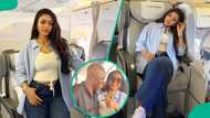 Rare photo of Regina Daniels’ father as he picks her up from airport after London trip: “He’s shy”