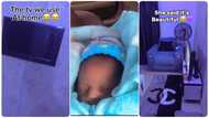 Husband rewards wife with new television and other house appliances after a successful delivery